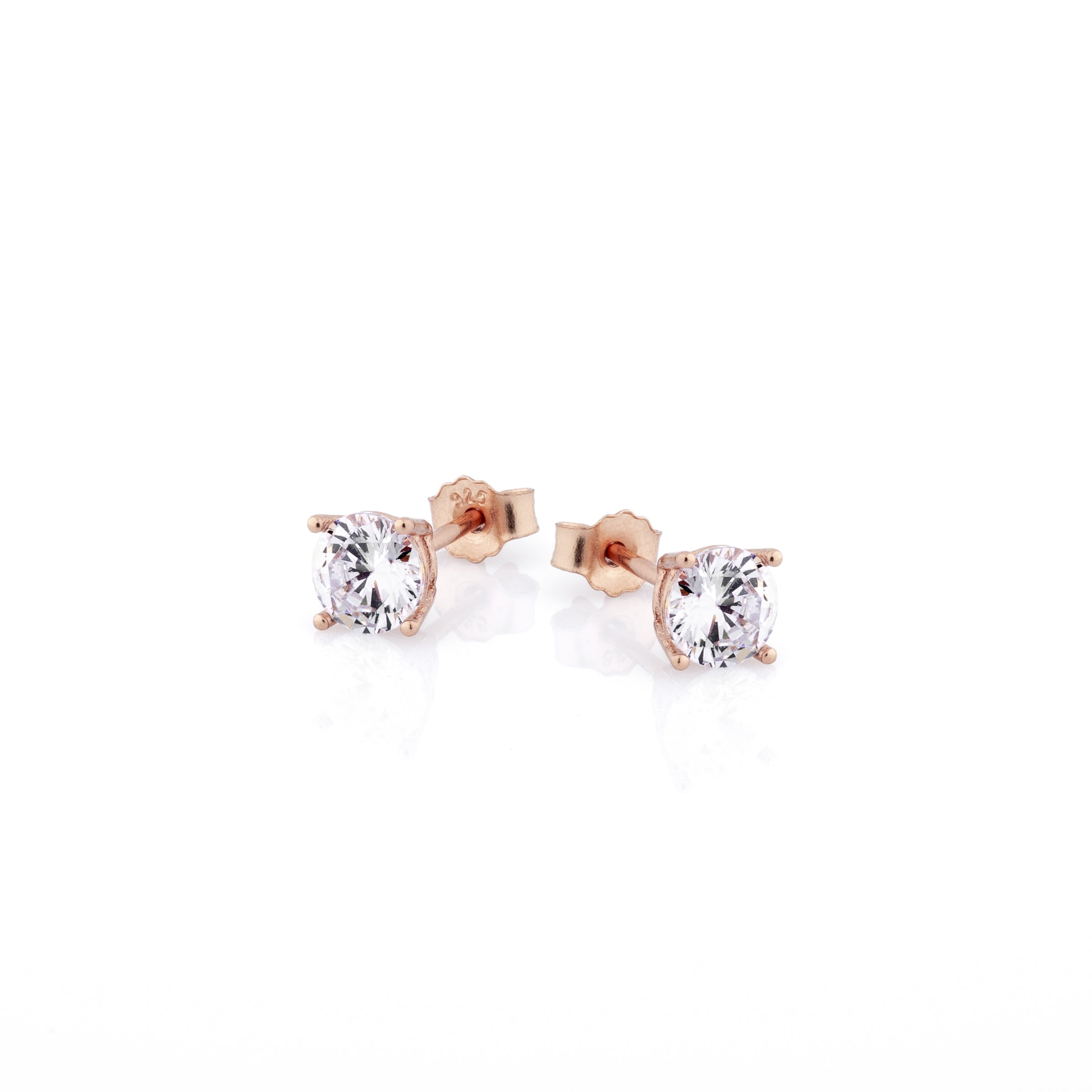 Orecchini Punto Luce Lucy - Orecchini Donna Oro Rosa Placcato 18K e Zirconi