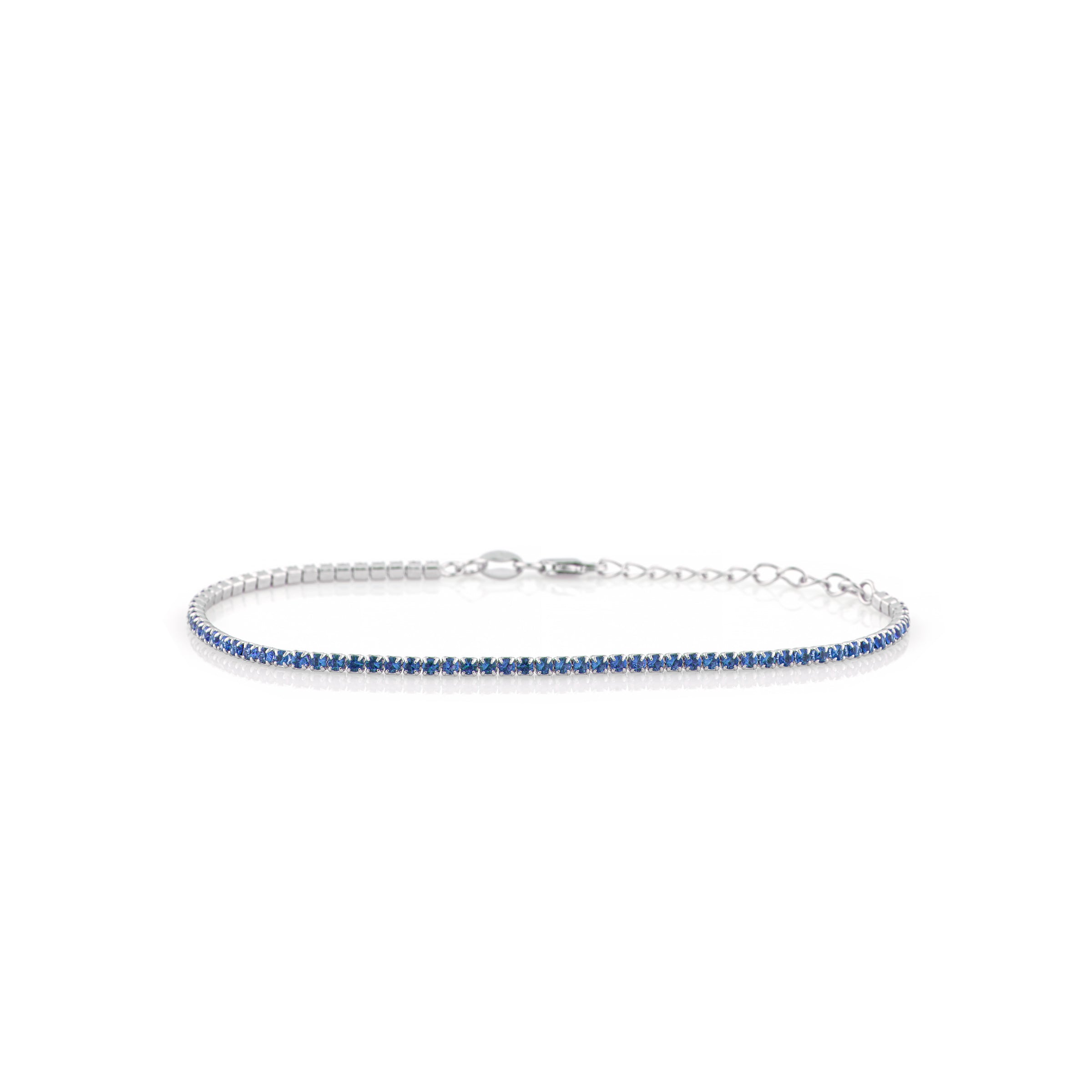 Braccialetto Tennis Zaffiro Elide - Bracciale Donna Argento 925