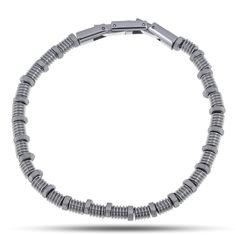 Bracciale Rondelle Alex - Bracciale Uomo Acciaio