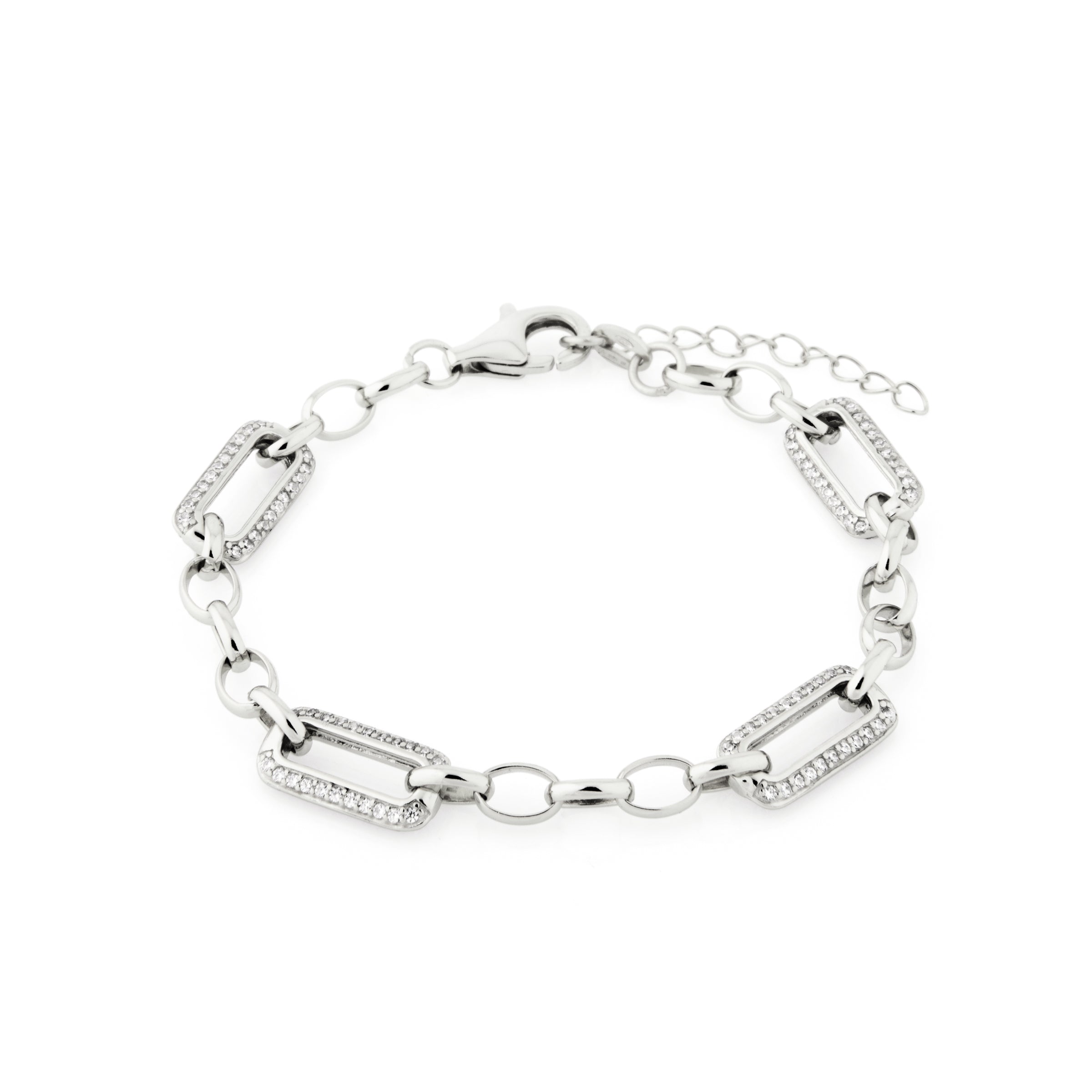Braccialetto Bella - Bracciale Donna Argento 925 e Zirconi Bianchi