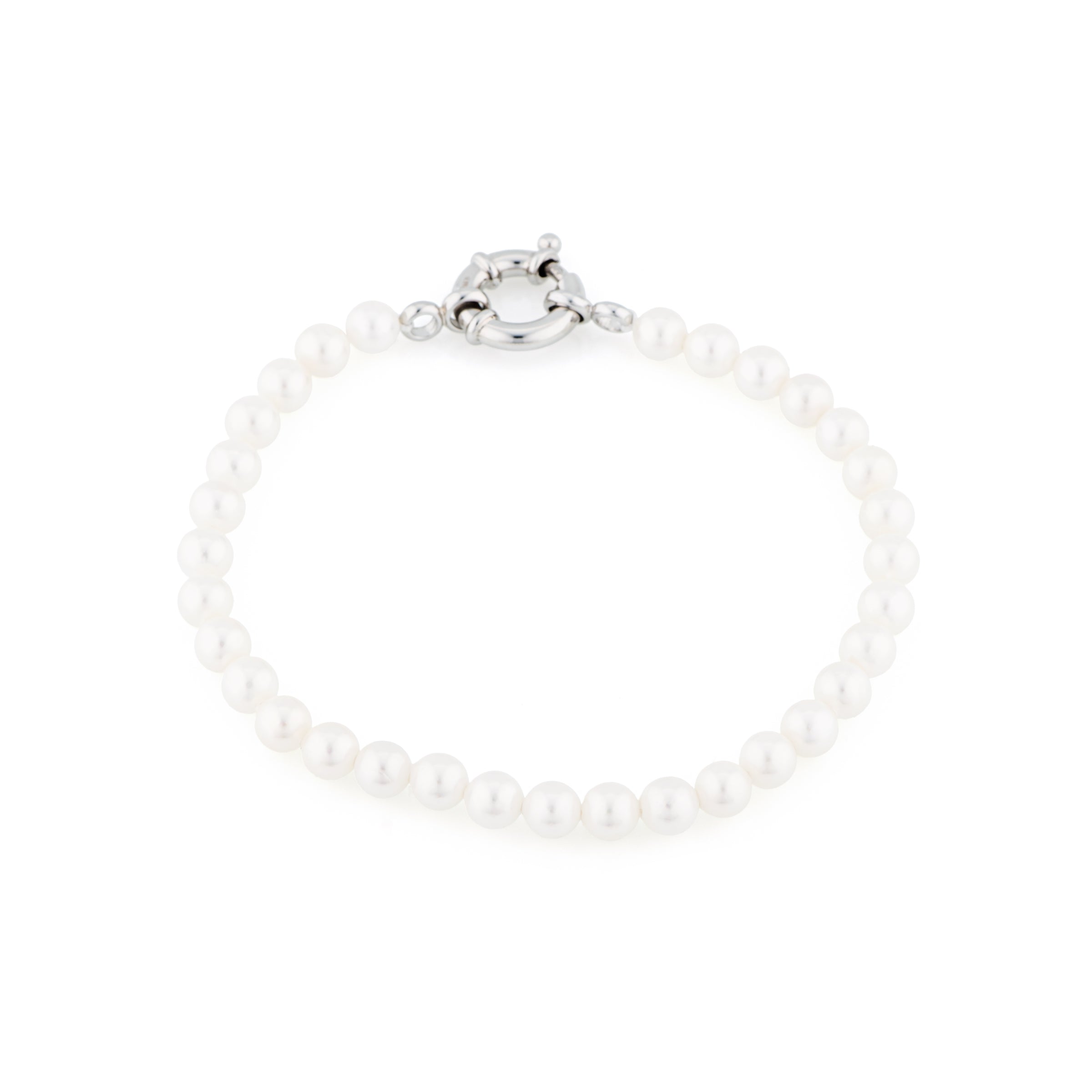 Bracciale Perle con Chiusura Marinaio - Bracciale Donna Argento 925
