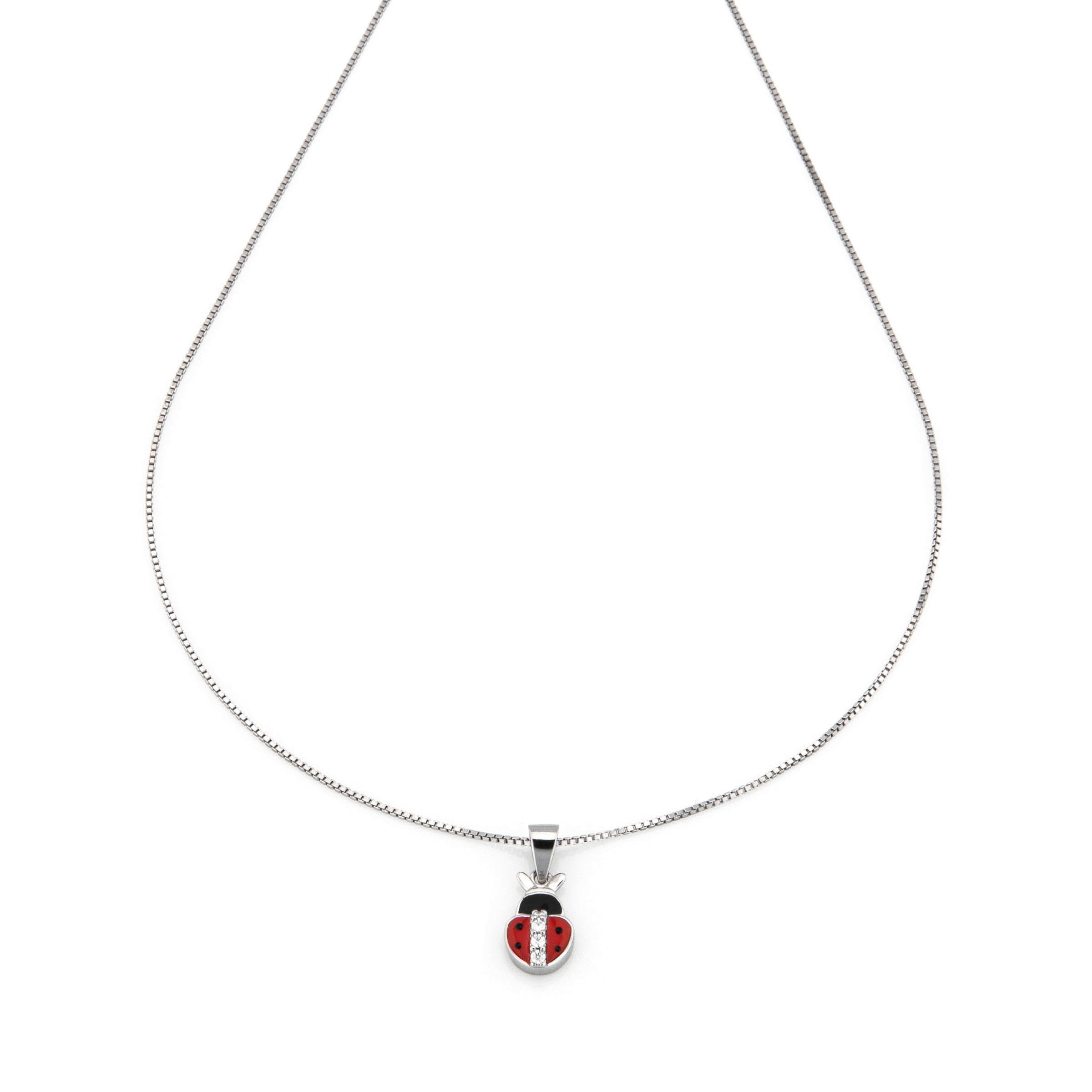Collana Pendente Coccinella - Collanina Donna Argento 925