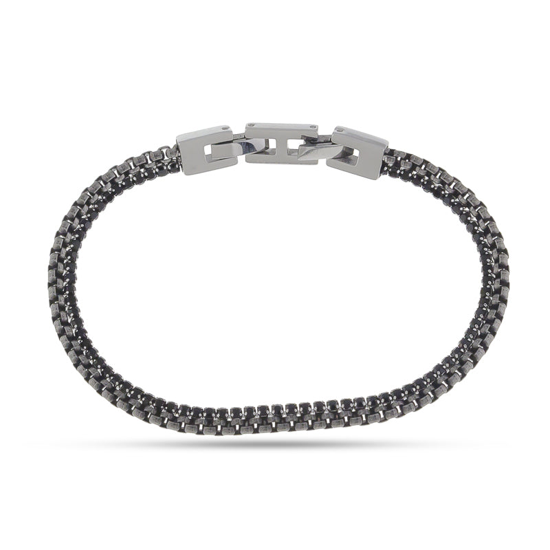 Bracciale Doppio Aldo - Bracciale Uomo Acciaio