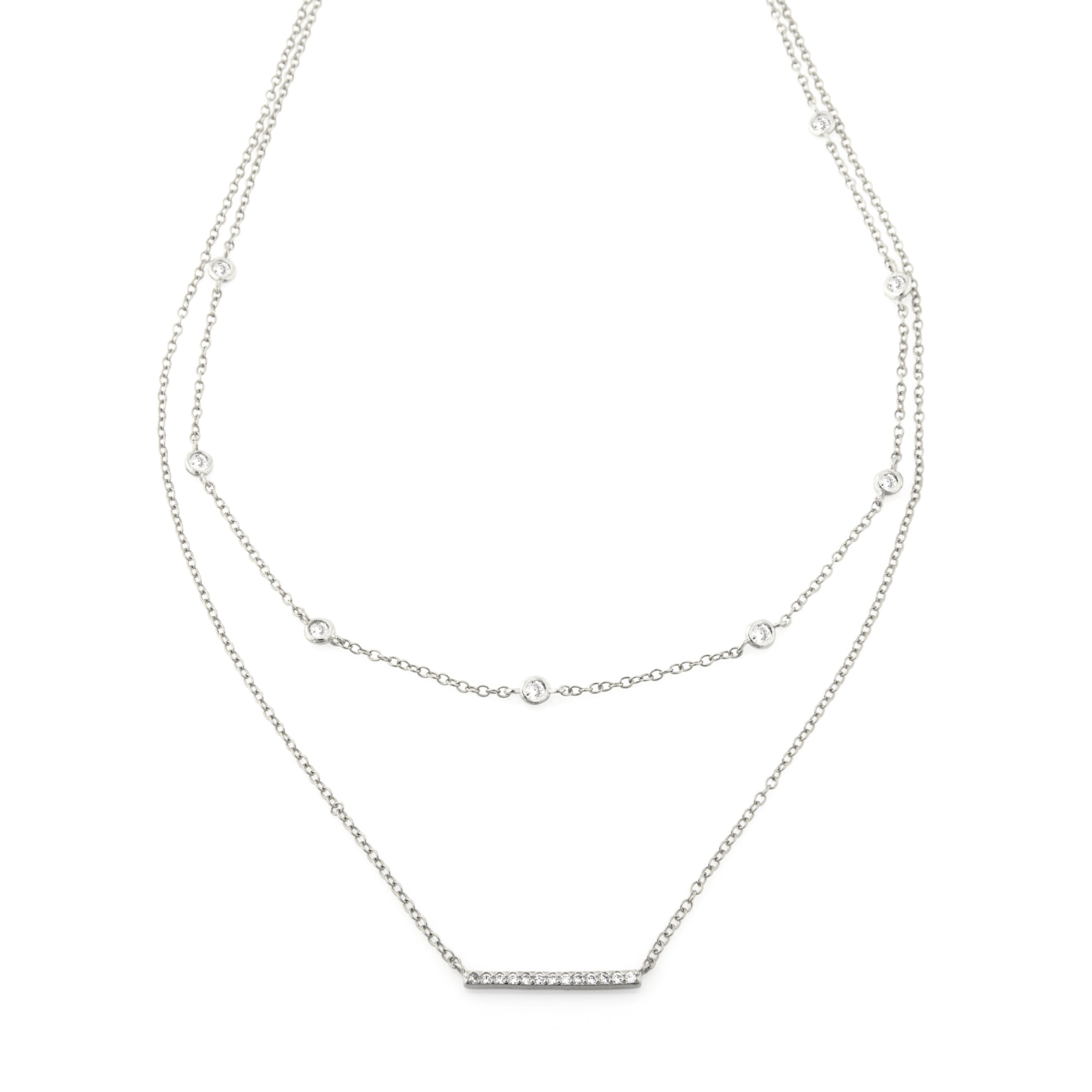 Collana A Due Fili Astrid - Collanina Donna Argento 925