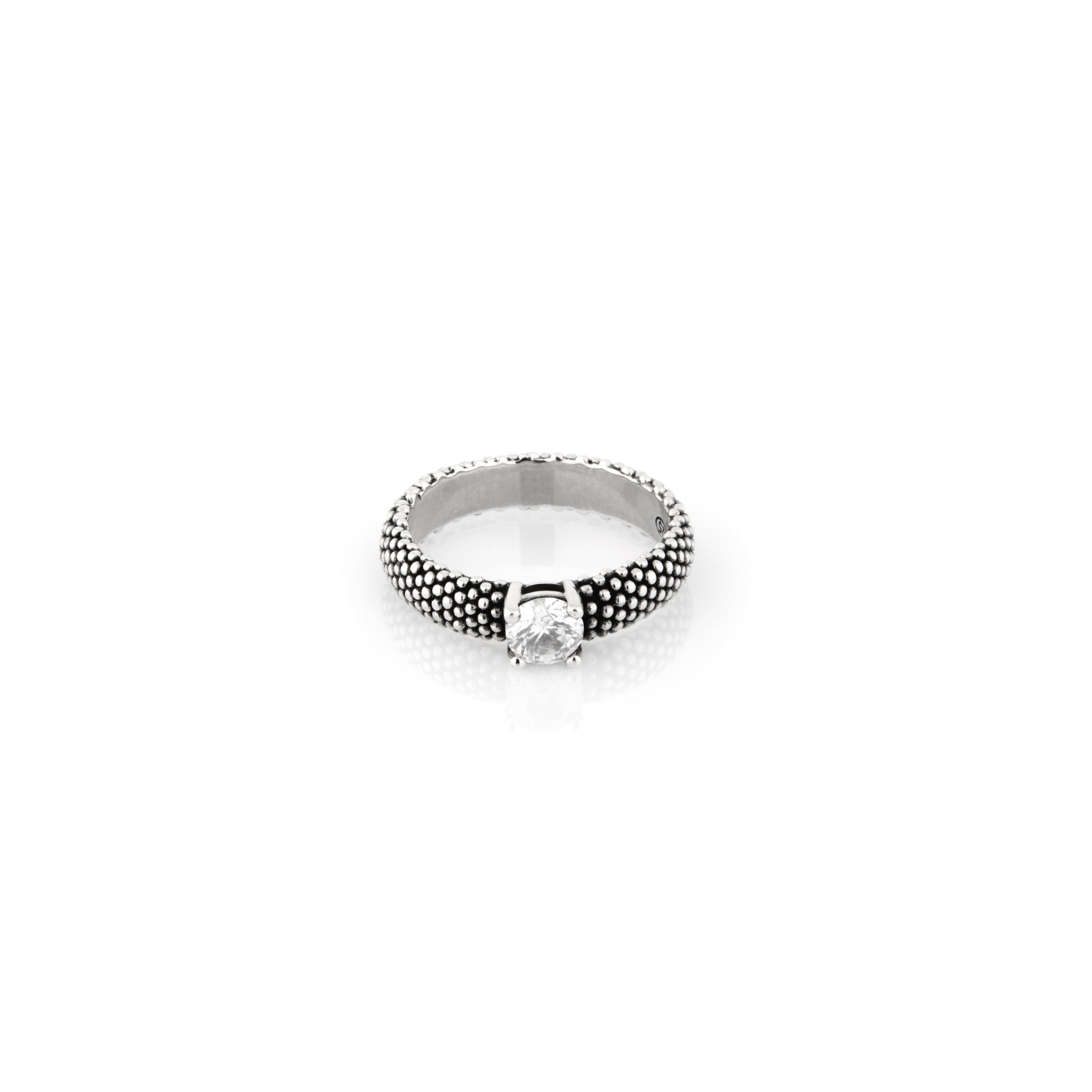 Anello Puntinato Joy con Zircone Bianco - Anello Donna Argento 925
