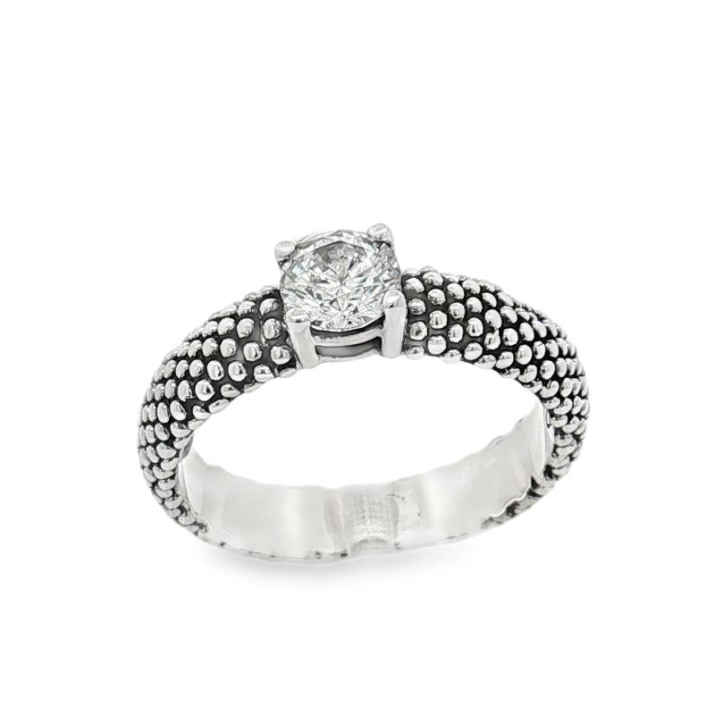 Anello Puntinato Joy con Zircone - Anello Donna Argento 925