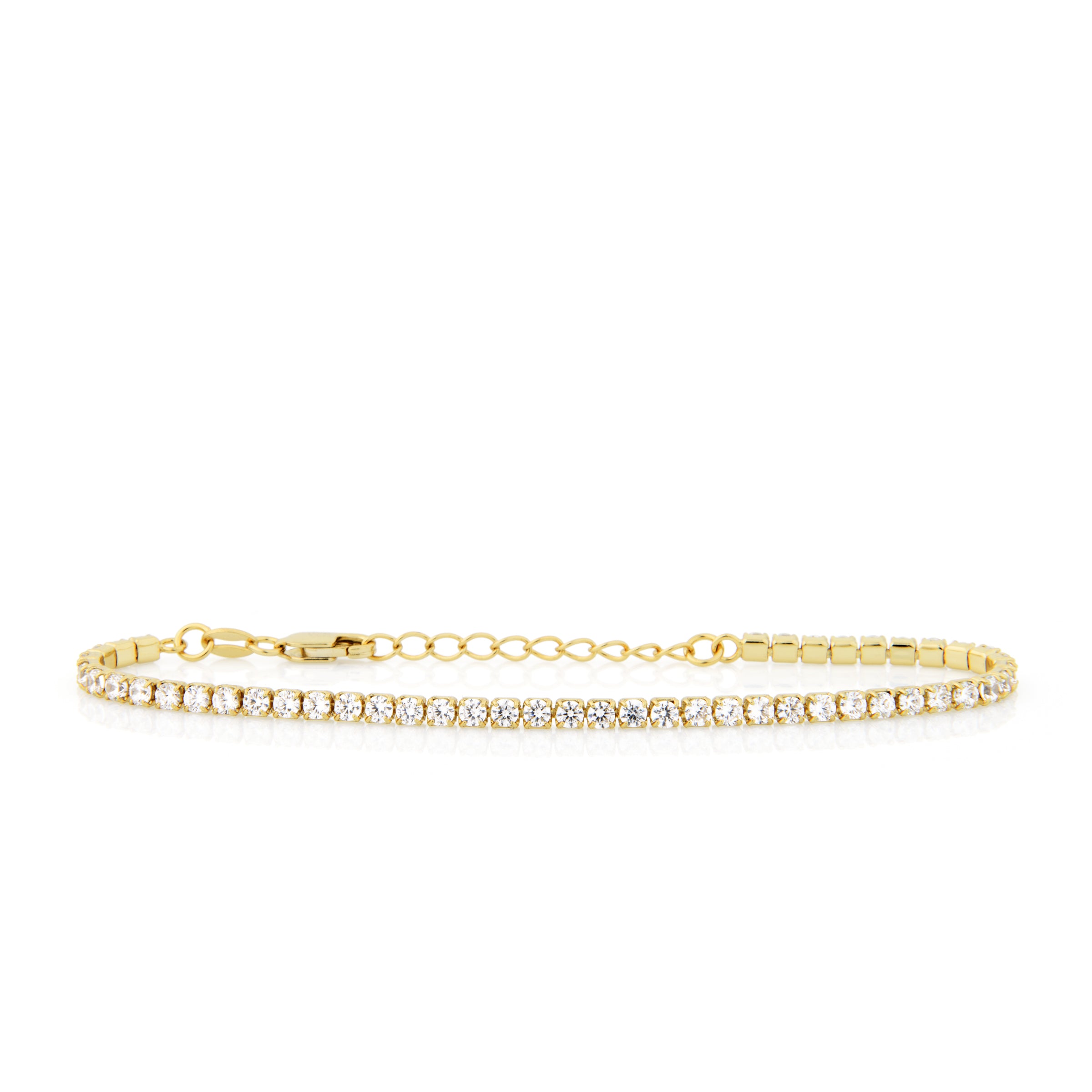 Braccialetto Tennis 1,75 mm Gaia - Bracciale Donna Placcato Oro E Zirconi Bianchi