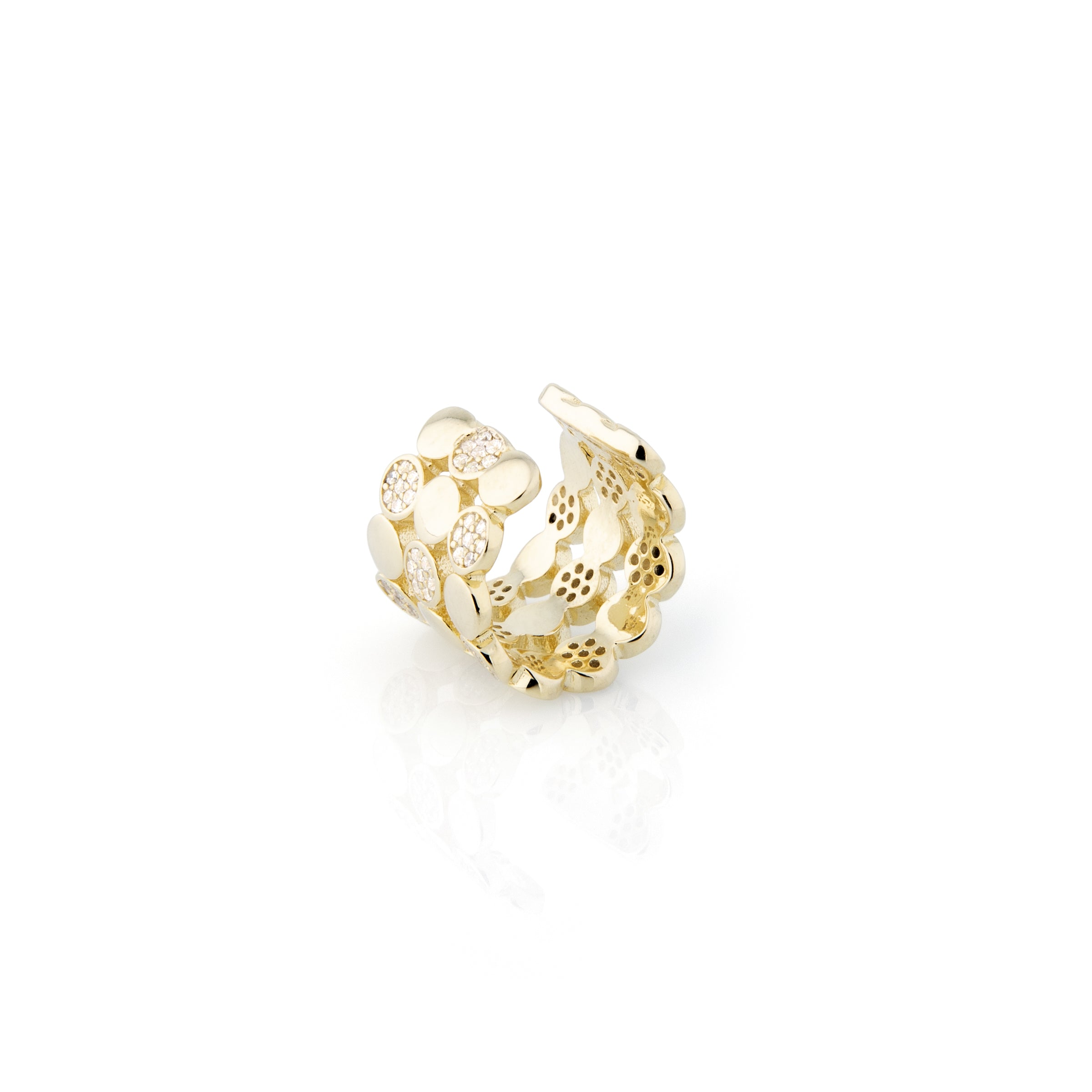Ear Cuff Cerchi Giada - Ear Cuff Donna Oro Placcato 18K
