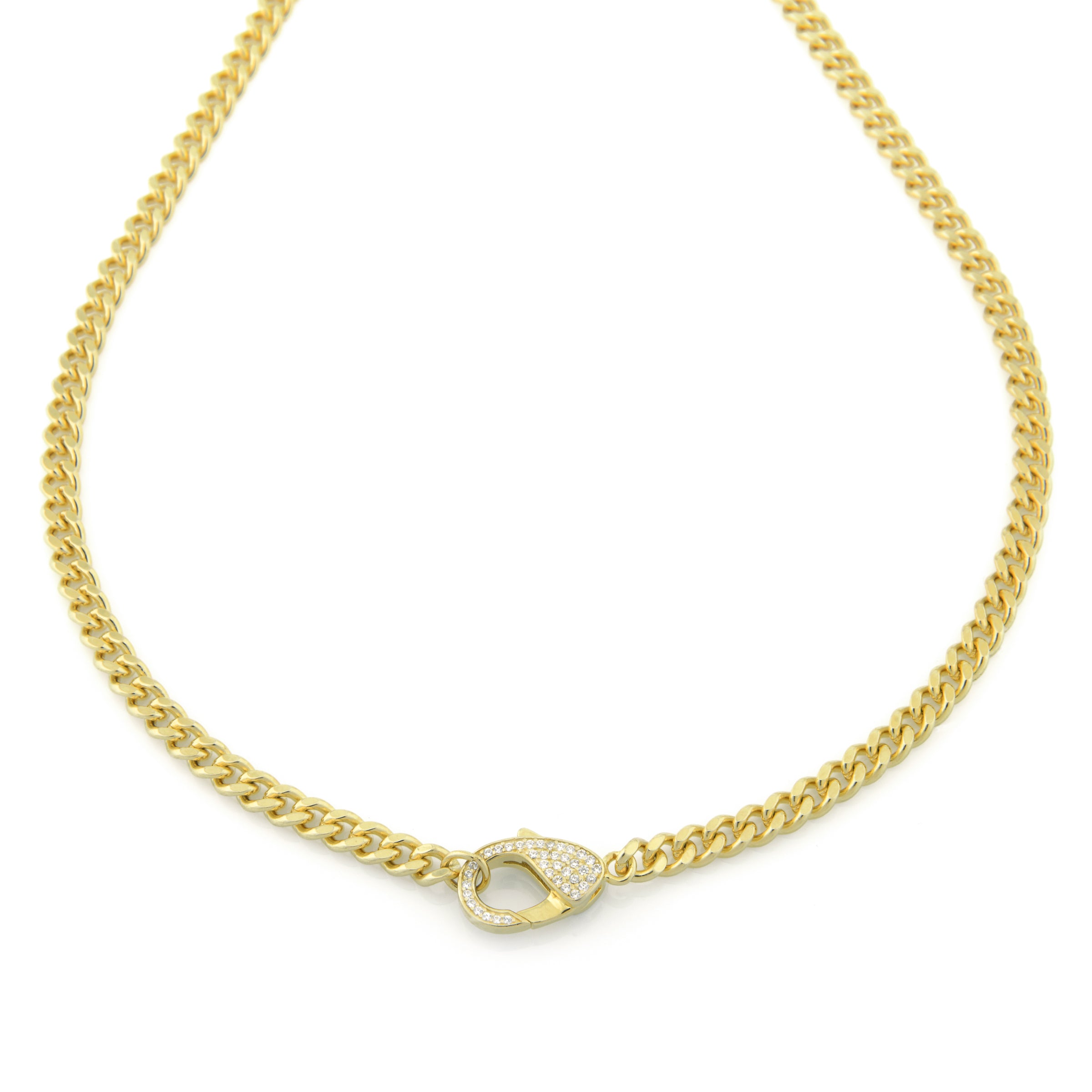 Collanina Groumette con Moschettone Kalene - Collana Donna Oro Placcato 18K