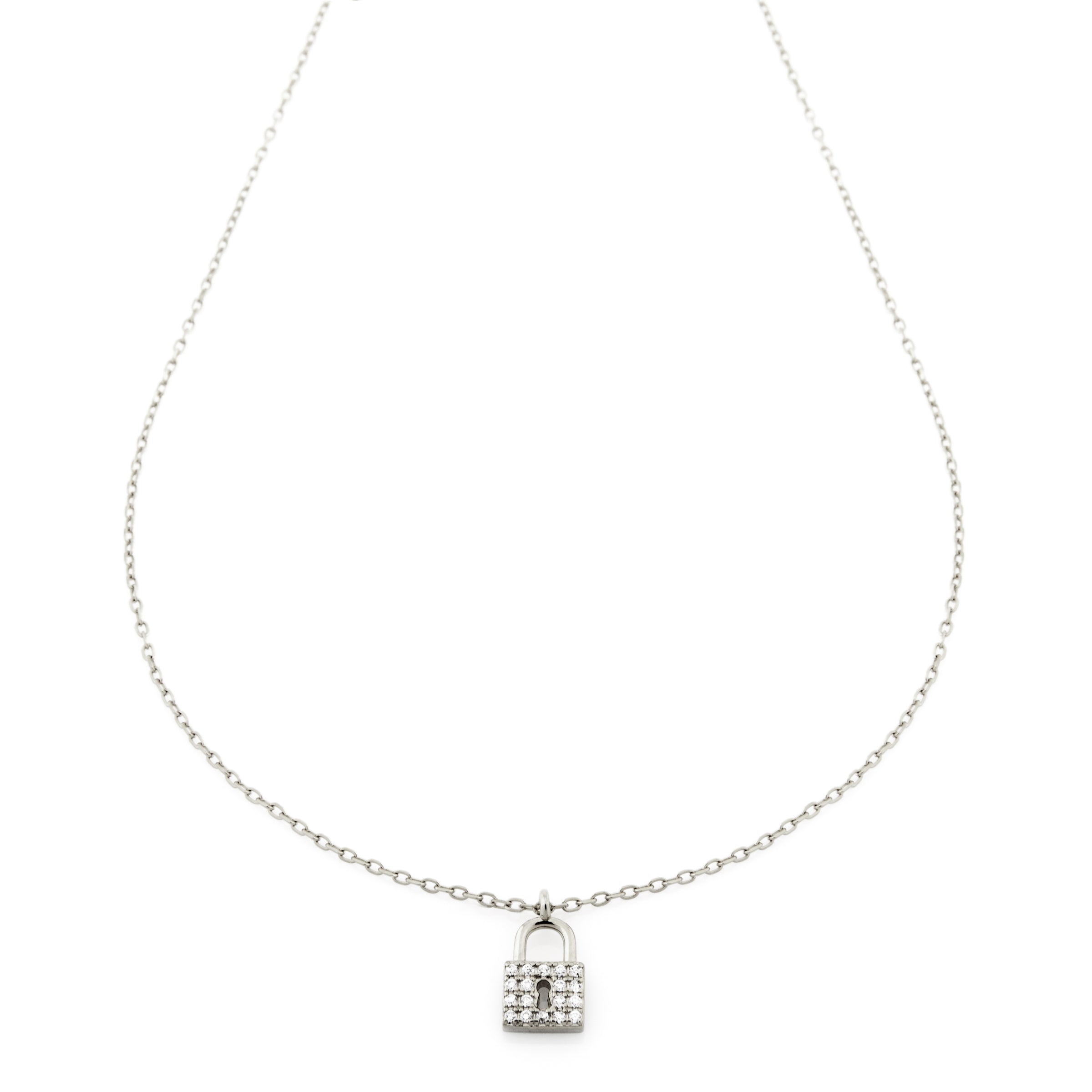 Collana Lucchetto Rhea - Collanina Donna Argento 925