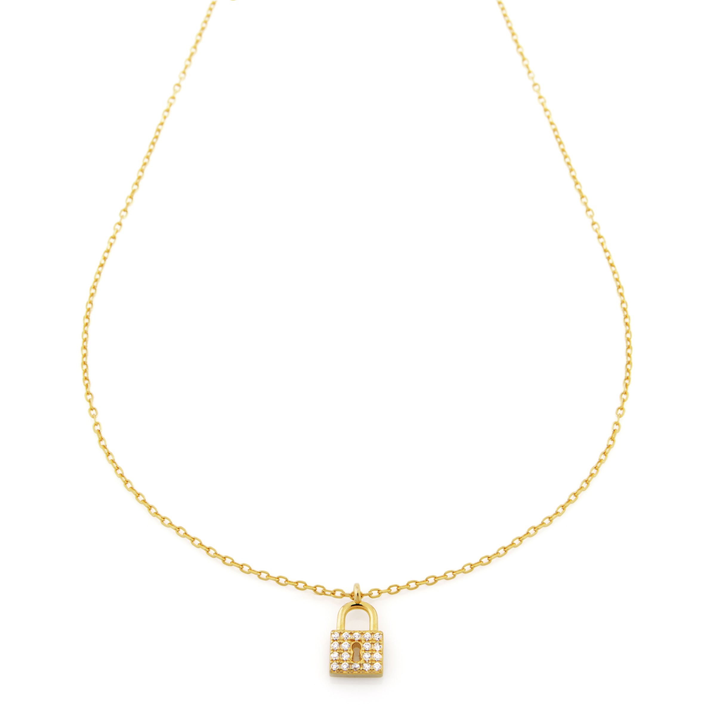 Collana Lucchetto Rhea - Collanina Donna Oro Placcato 18K