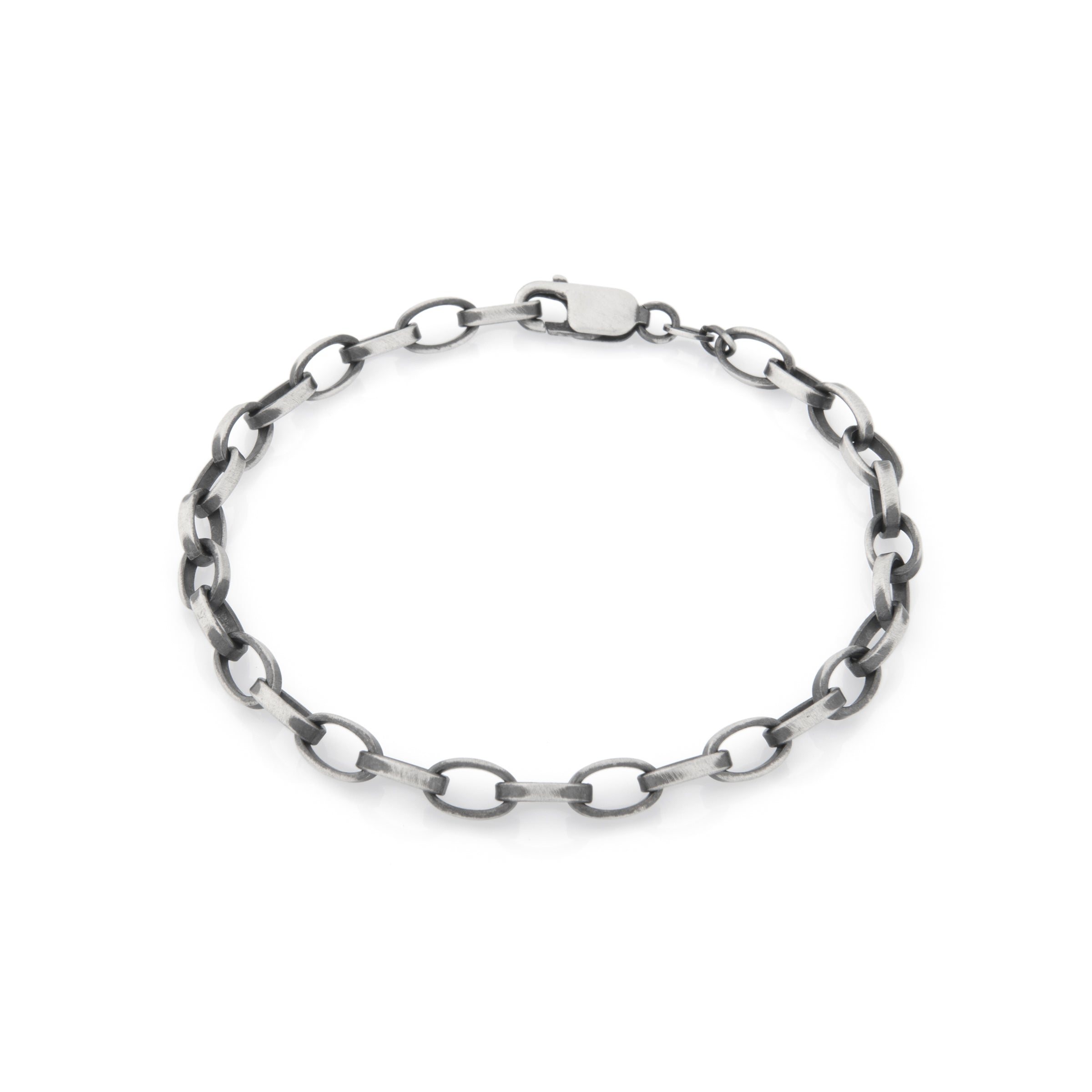 Bracciale Maglia Ovale Eros - Bracciale Uomo Argento