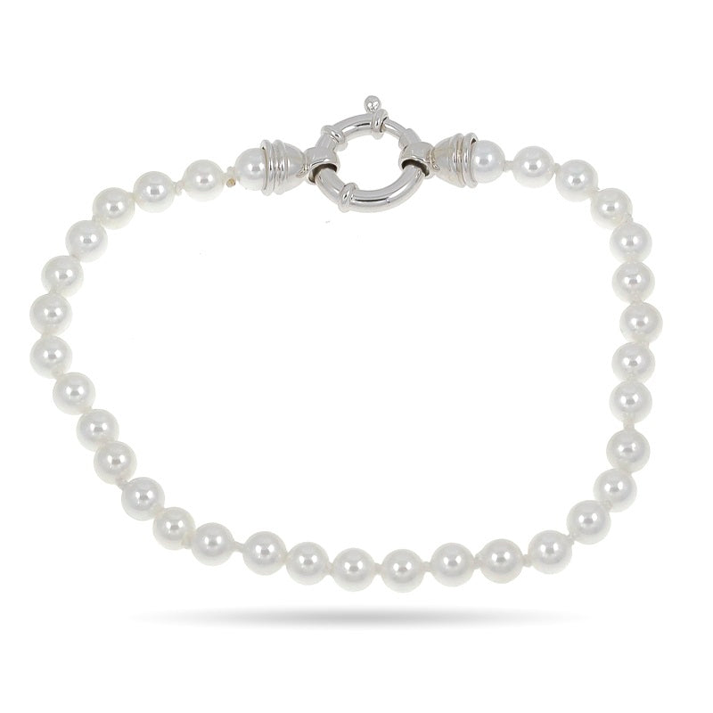Bracciale Perle con Chiusura Marinaio - Bracciale Donna Argento 925
