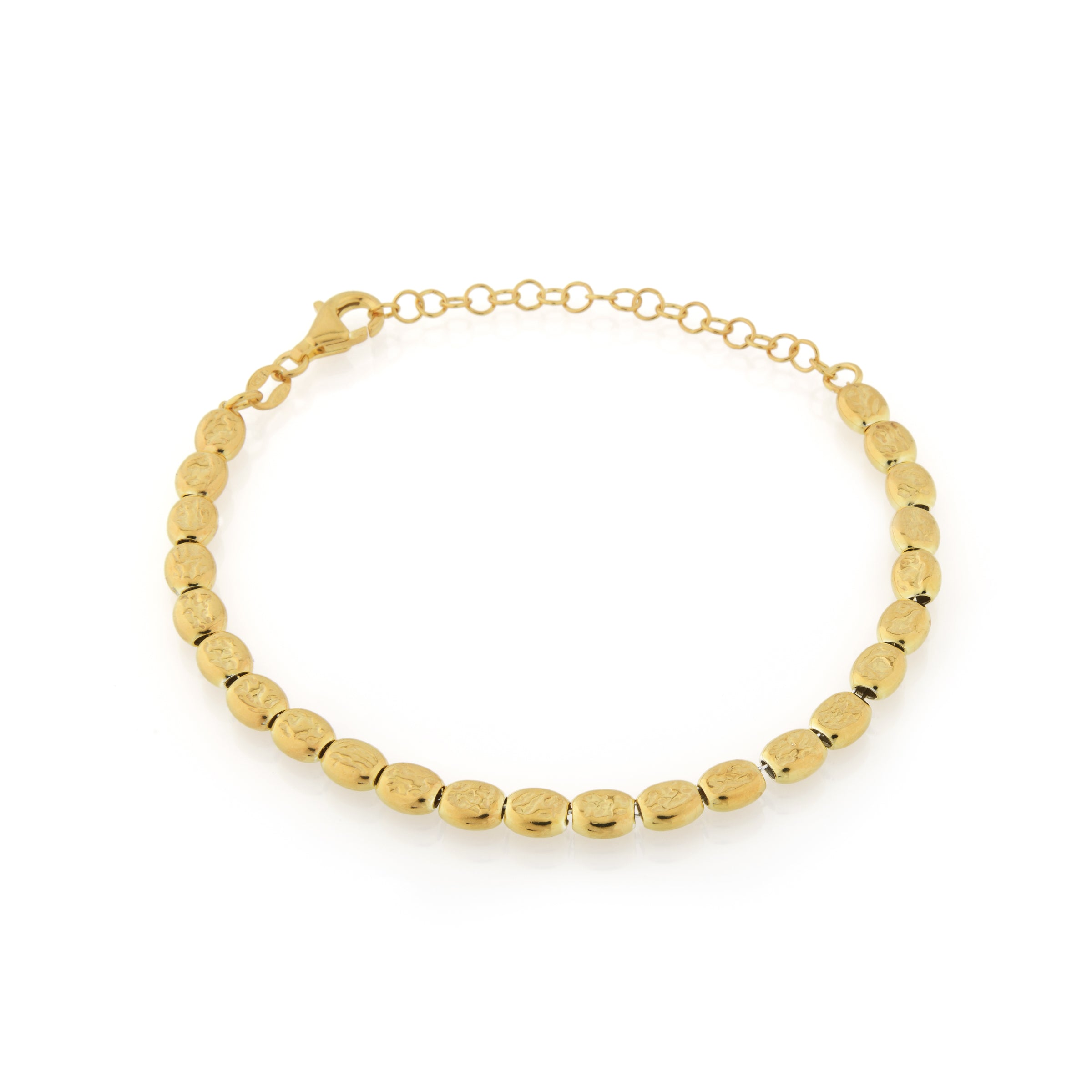 Bracciale Pepite Martellate Nathan - Bracciale Donna Placcato Oro