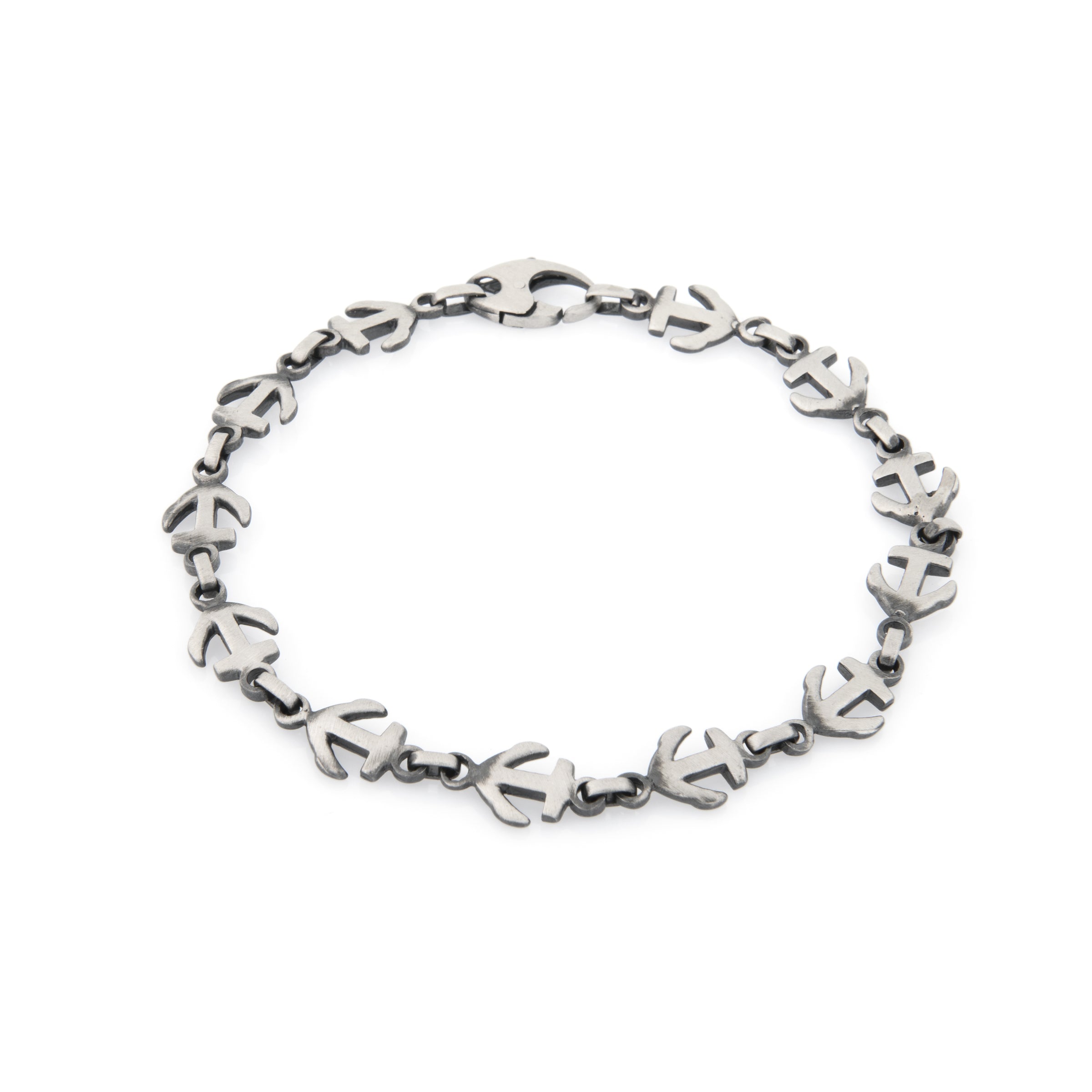 Bracciale Ancore Ivo - Bracciale Uomo Argento Brunito