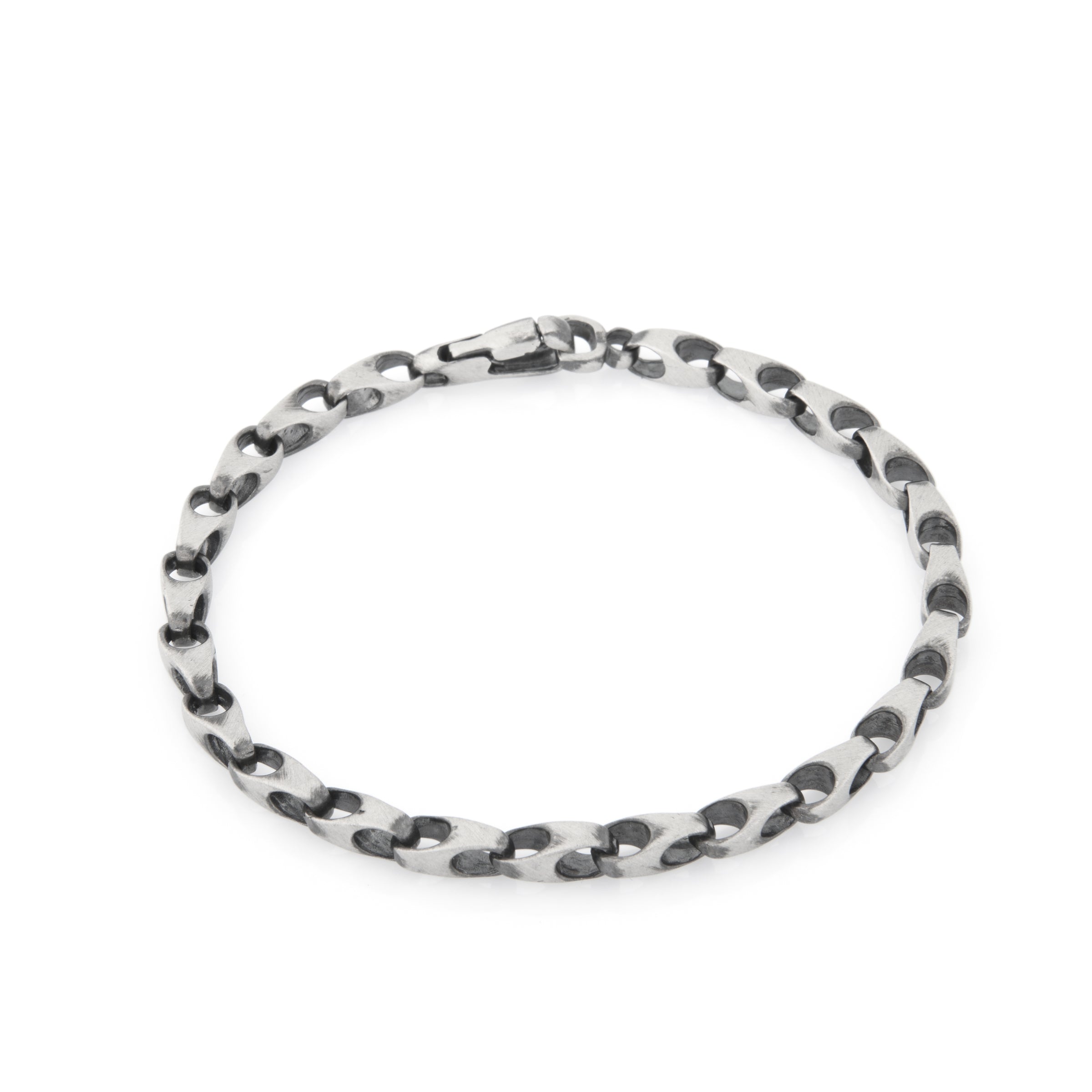 Bracciale Catena Nevio - Bracciale Uomo Argento Brunito