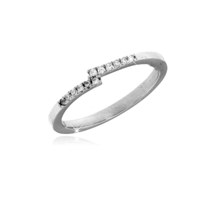 Anello Fedina con Zirconi - Anello Donna Argento 925