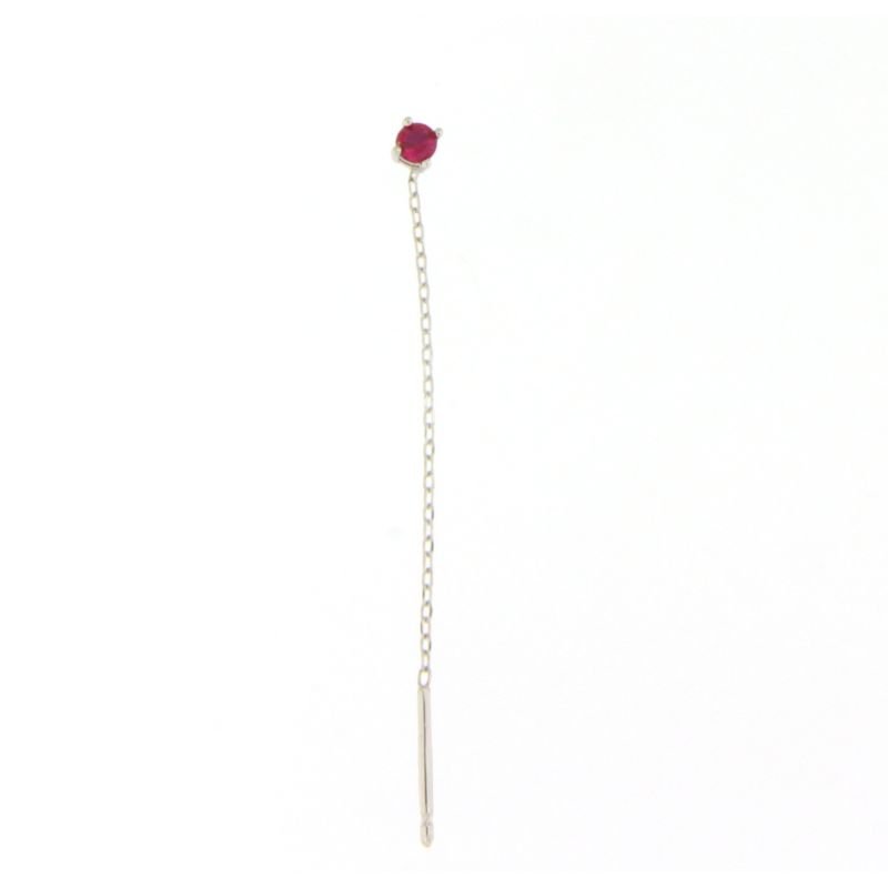 Orecchino Mono Punto Luce Magenta - Orecchino Donna Argento 925