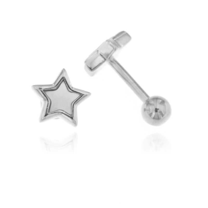 Piercing Stella Madreperla- Orecchini Donna Argento 925