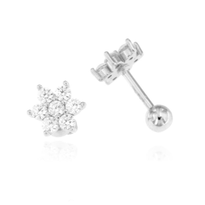 Piercing Fiore - Orecchini Donna Argento 925