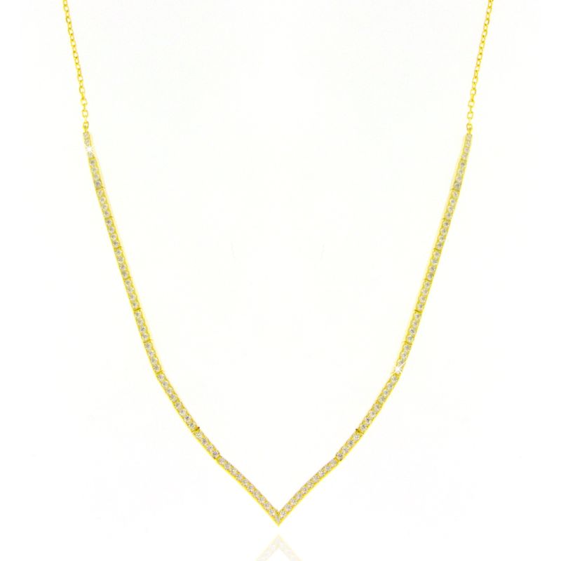 Collana Tennis V - Collana Donna Argento 925