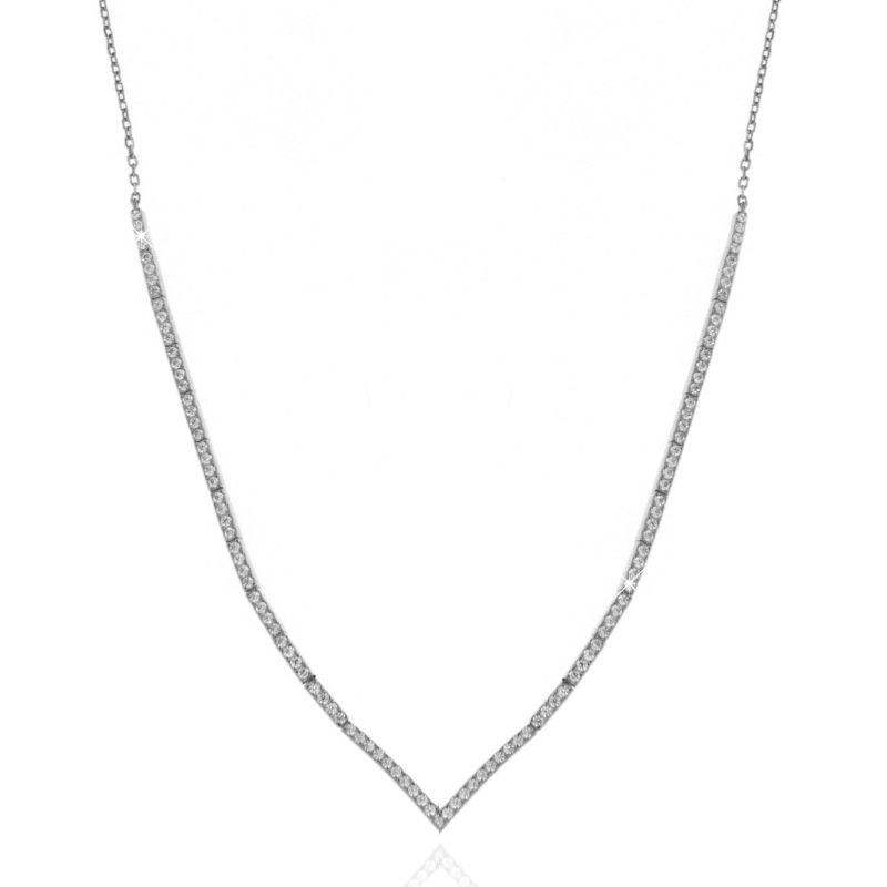 Collana Tennis V - Collana Donna Argento 925