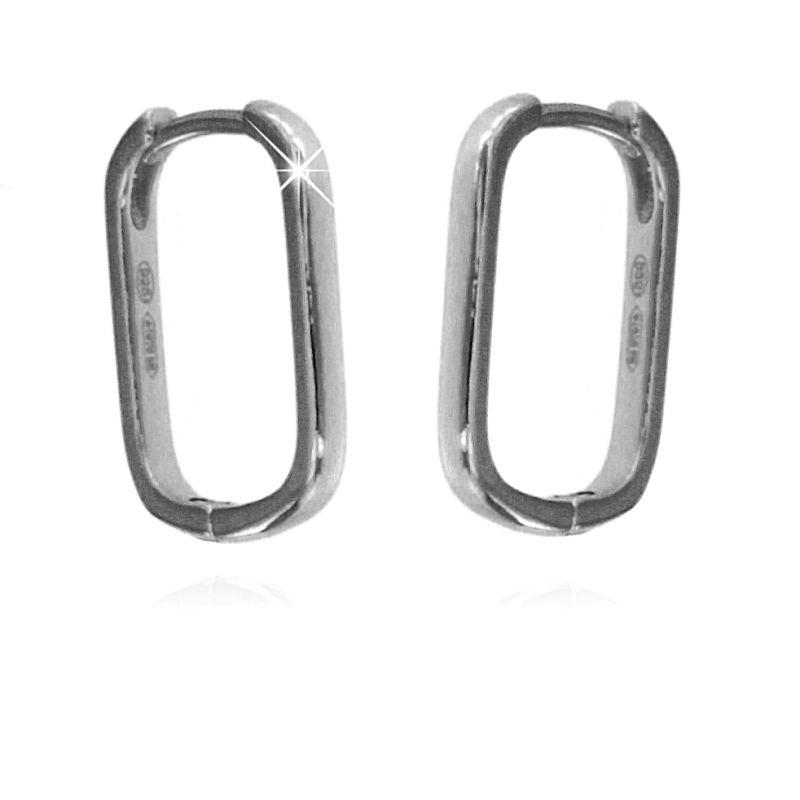 Orecchini Hoop Ovali Medi - Orecchini Donna Argento 925