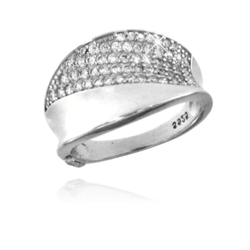 Anello Fantasy Pavè di zirconi - Anello Donna Argento 925