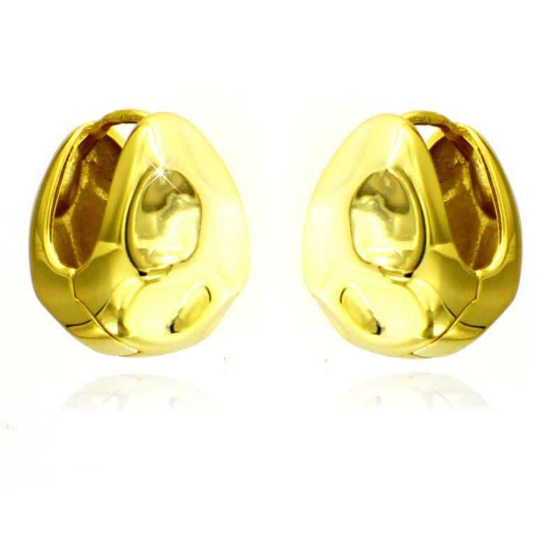 Orecchino Bombati Martellati - Orecchini Donna Oro Placcato 18K