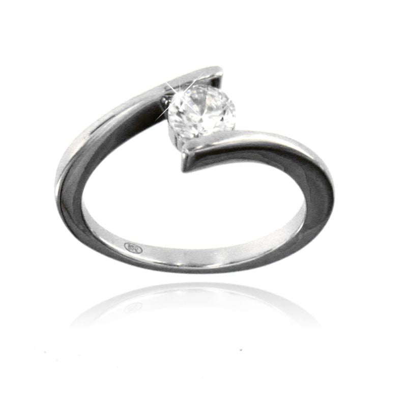 Anello Solitario Contrariè Ida - Anello Donna Argento 925