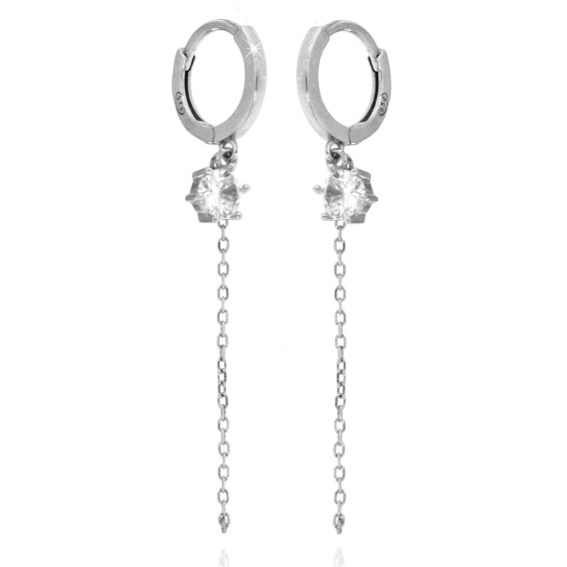 Orecchini scattini saliscendi Ginevra- Orecchini Donna Argento 925