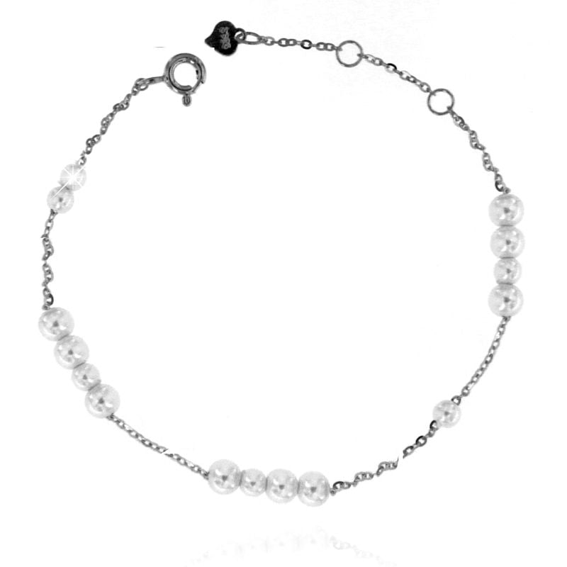 Bracciale Perle Alternate Karly - Bracciale Donna Argento 925