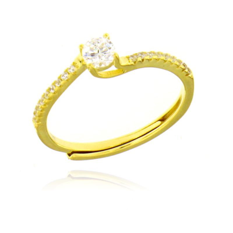 Anello Solitario Contrariè Zirconi Filipa - Anello Donna Argento 925