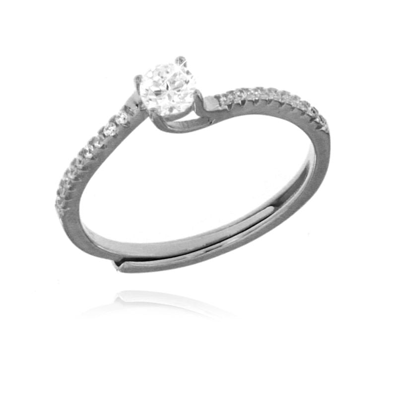 Anello Solitario Contrariè Zirconi Filipa - Anello Donna Argento 925