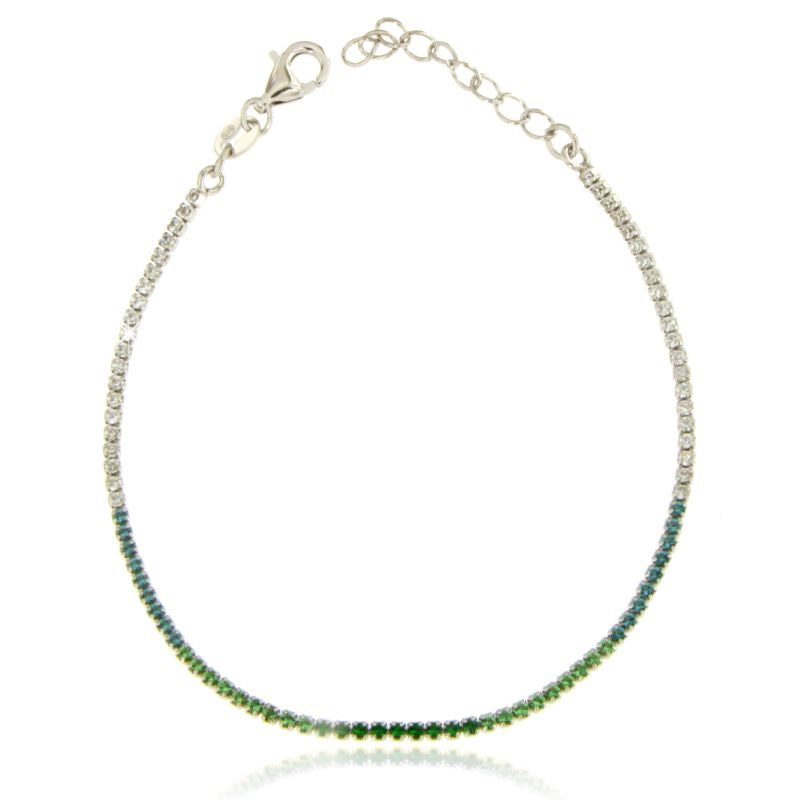 Braccialetto Tennis Degradè Emily - Bracciale Donna Argento 925