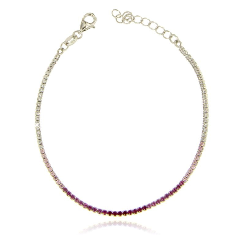 Braccialetto Tennis Degradè Emily - Bracciale Donna Argento 925