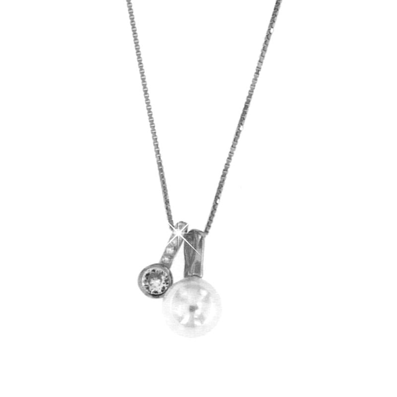 Collana Perla E Punto Luce Jamila - Collana Donna Argento 925