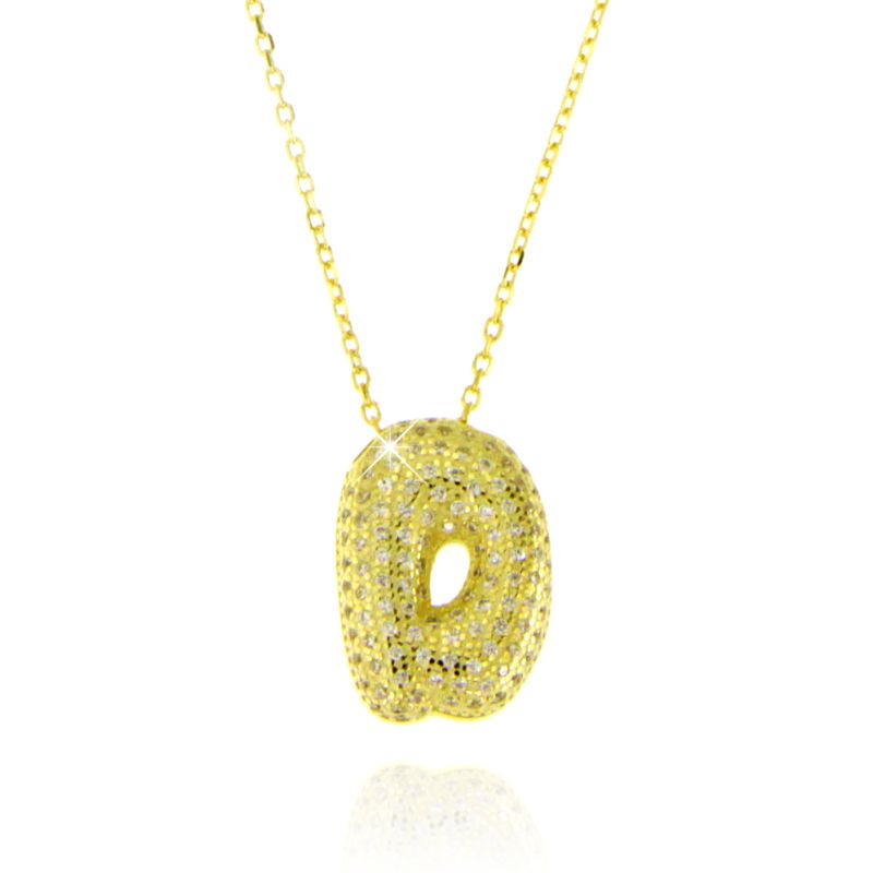 Collana Letter Bubble - Collanina Donna Argento 925
