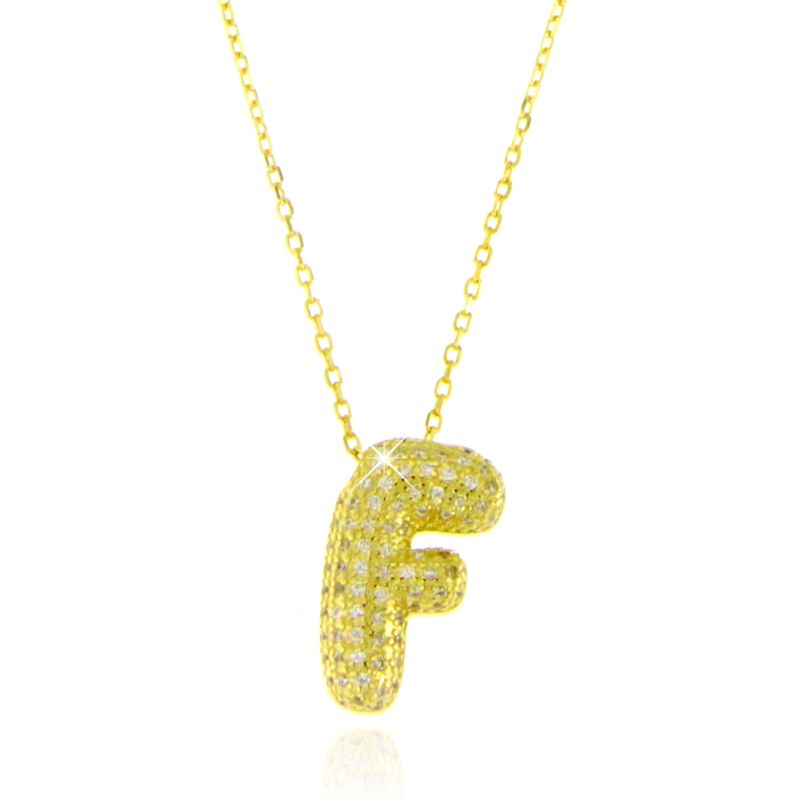 Collana Letter Bubble - Collanina Donna Argento 925