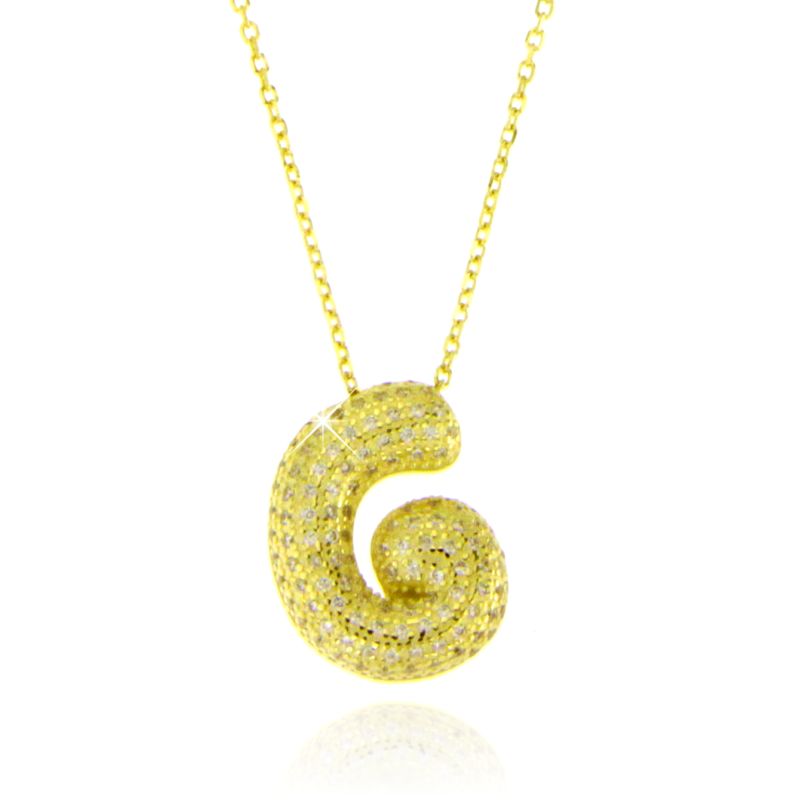 Collana Letter Bubble - Collanina Donna Argento 925