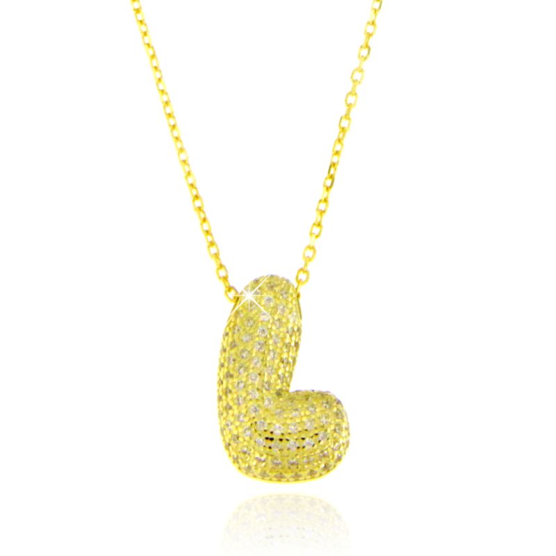Collana Letter Bubble - Collanina Donna Argento 925