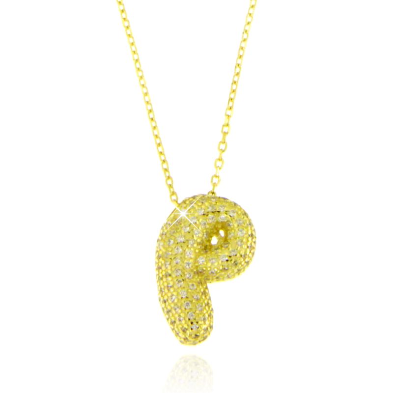 Collana Letter Bubble - Collanina Donna Argento 925