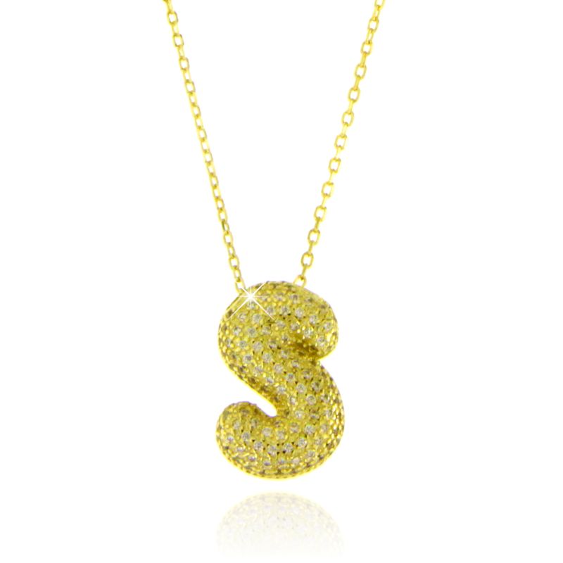 Collana Letter Bubble - Collanina Donna Argento 925
