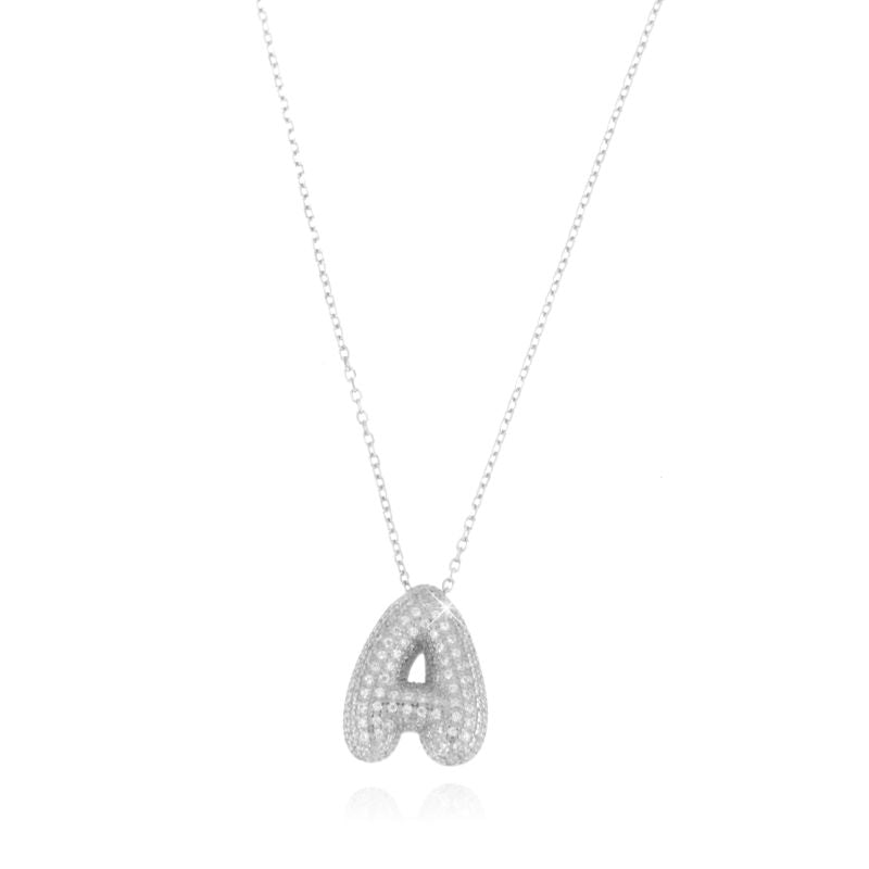 Collana con iniziale laterale • Gioielli personalizzati in acciaio