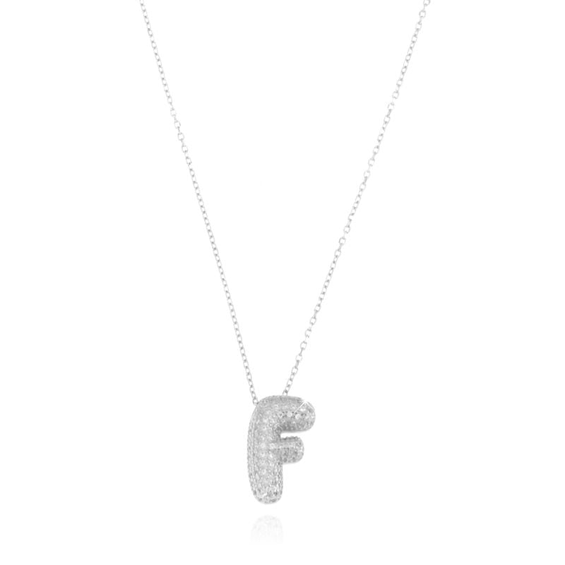 Collana Letter Bubble - Collanina Donna Argento 925