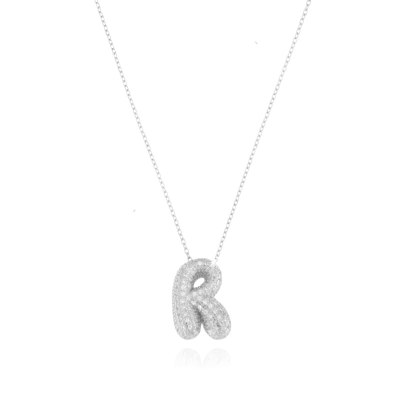 Collana Letter Bubble - Collanina Donna Argento 925
