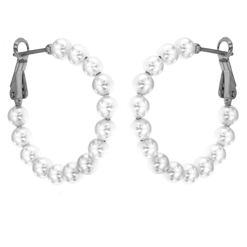 Orecchini Grandi Perla - Orecchini Donna Argento 925