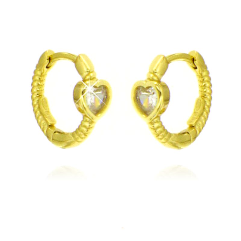 Orecchini Scattino con Cuore - Orecchini Donna Argento 925
