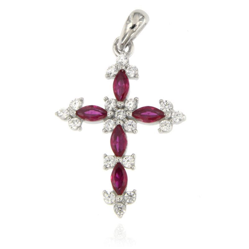 Collana Perle e croce Giorgia - Collanina Donna Argento 925