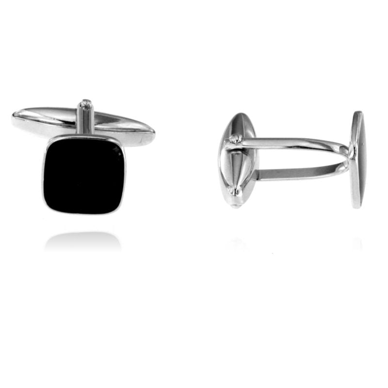 Gemelli quadrati smaltati- Gemelli Uomo Argento 925